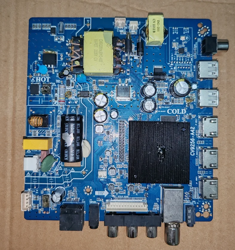 

CV9256-A42 WIFI network TV motherboard tested, physical photo for 1+8G 60--100V 500MA