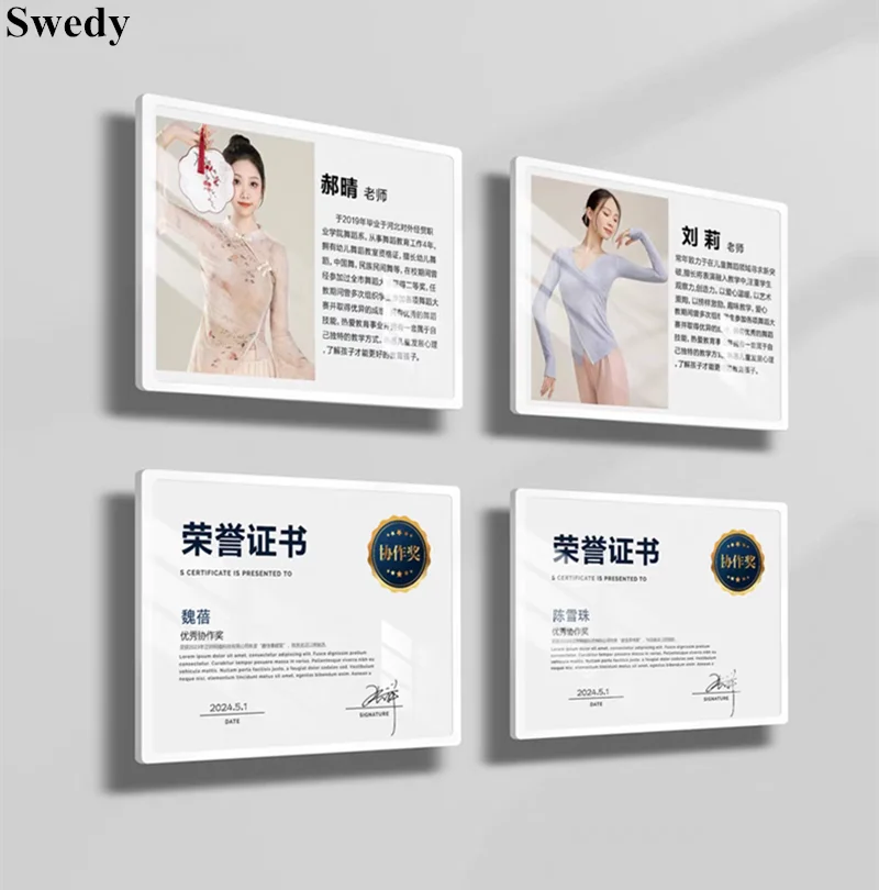 210 x21 0mm Home Decor Wedding Plastic Picture Photo Frame Wall Mounted Art Photo Block Menu Price Label Sign Holder Poster Frame