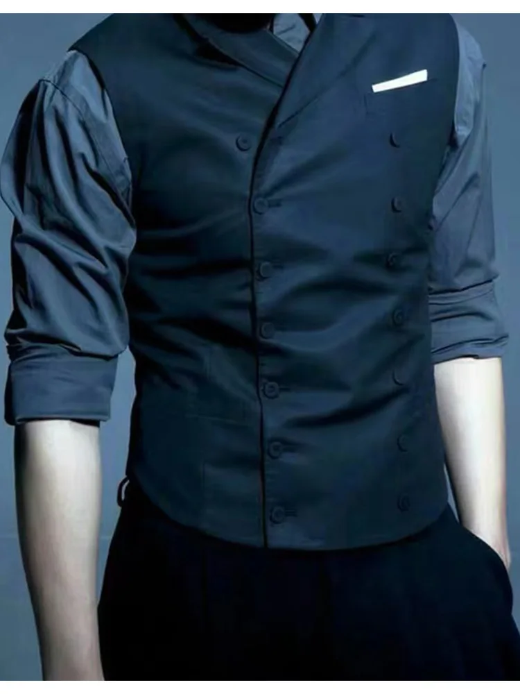 

2022 New Men's Vest Elegant Gentleman Double Breasted Suit VesJackett