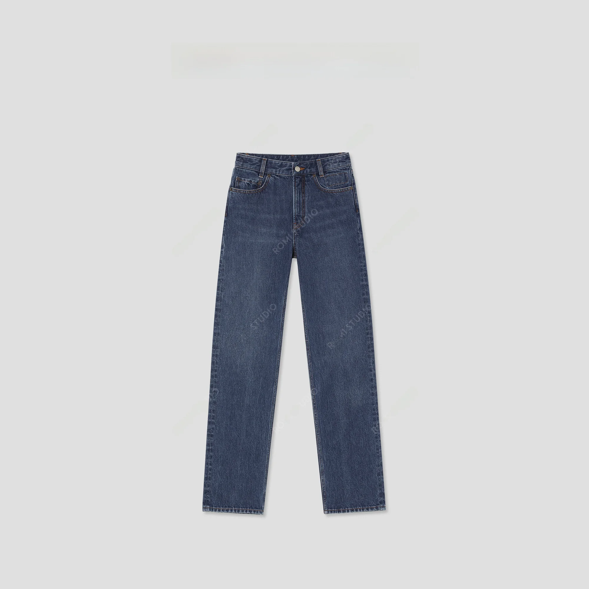 

Джинсы женские Romance Studio в американском ретро-стиле, хлопковые, с застежками YKK, облегающие, винтажные, повседневные, прямого кроя, с завышенной талией