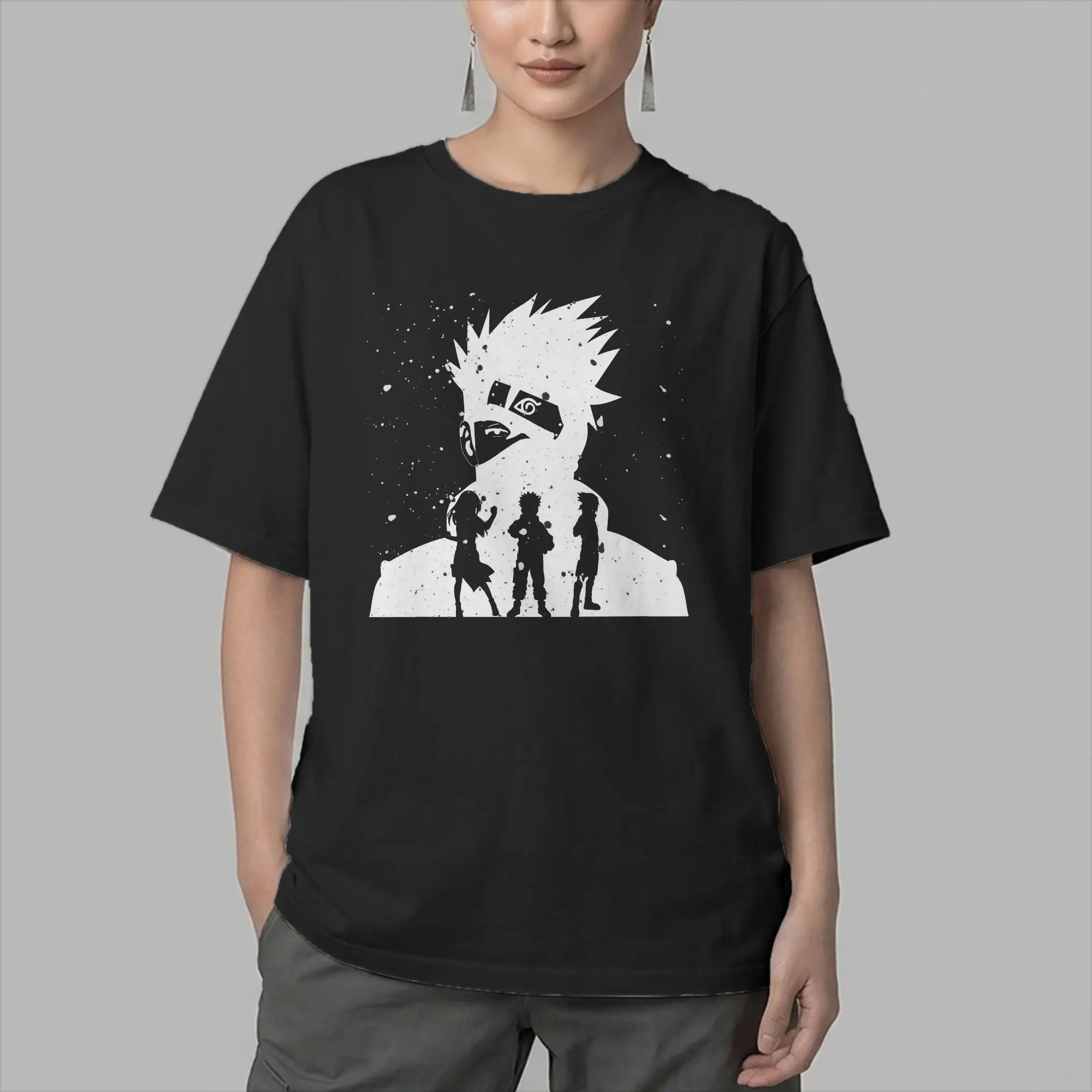 Men's Naruto Team T Shirt Akatsuki Pein Anime Itachi Uchiha Uzumaki Sasuke Cotton Clothes Cool Round Collar Tee Shirt T-Shirt