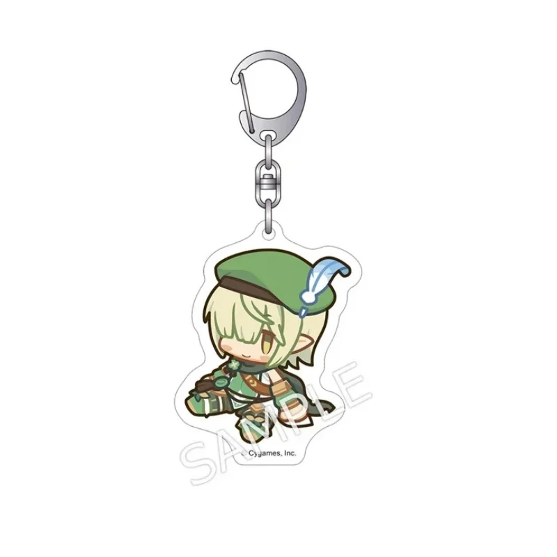 Princess Connect! Re:Dive 6CM GAME Popular Anime Acrylic Key Chain Fashion Keyring Pendant Bag Charm Holiday Gift Cartoon