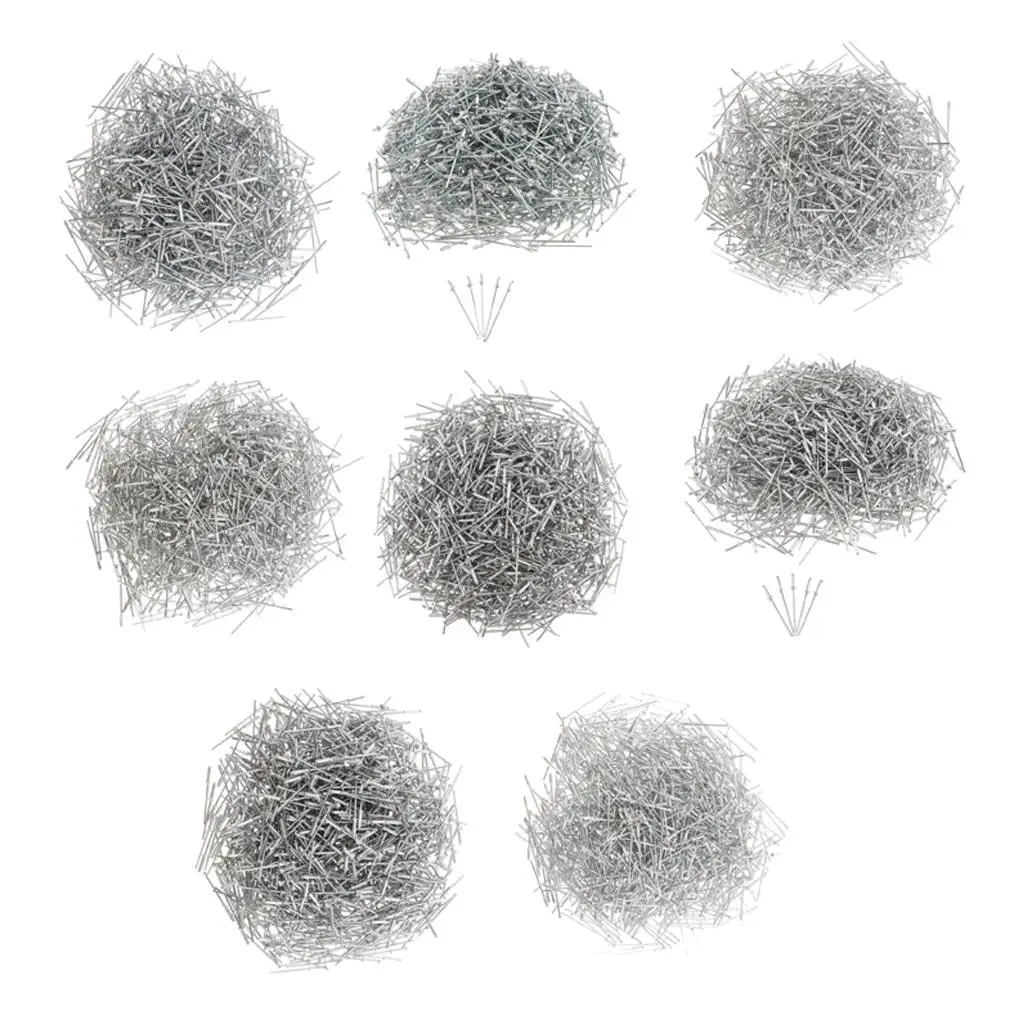 Aluminum Blow Rivets Assortment Kit Core Pulling Open End Fastener for DIY Repair and Construction