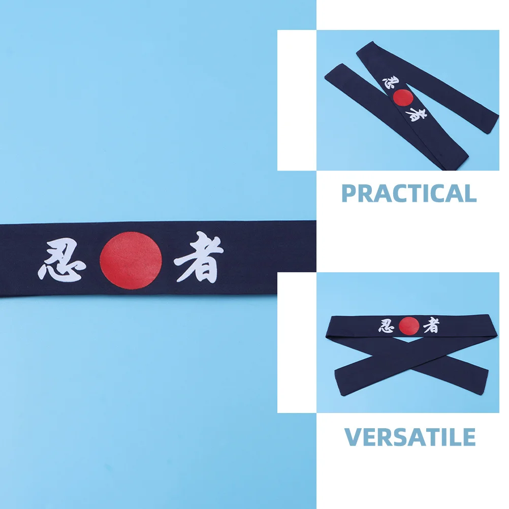 2Pcs Chef Headband Japanese Style Breathable Cloth Wide Headbands for Cooking Karate Sushi Workout Yoga Men Women