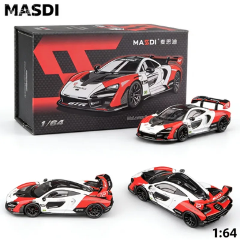 

MASDI 1:64 McLaren, литая модель из сплава, подарок для мальчиков, коллекционная статическая модель премиум-класса для взрослых, праздничный подарок.