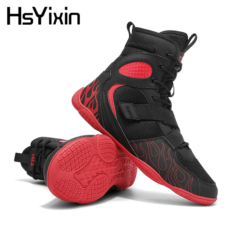 أحذية مصارعة ملاكمة احترافية خفيفة الوزن للرجال والنساء أحذية رياضية للتدريب قابلة للتنفس للقتال واللياقة البدنية غير قابلة للانزلاق #6