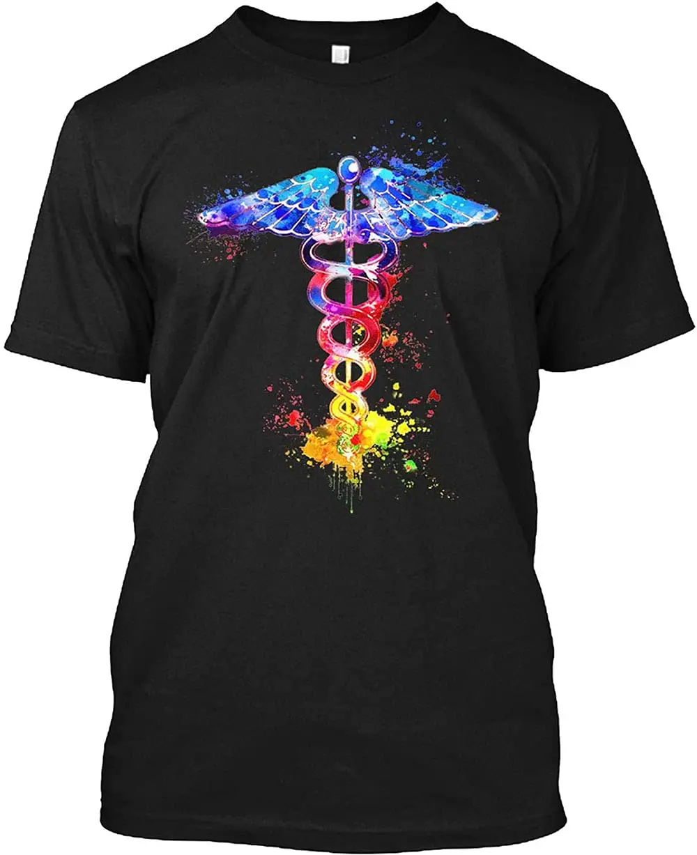 LIKA Fathe'r Day Watercolor Gift Nurse Inspire Unisex Cotton Men Women T Shirt BlackGraphic Y2K High quality brandAnime Graphic