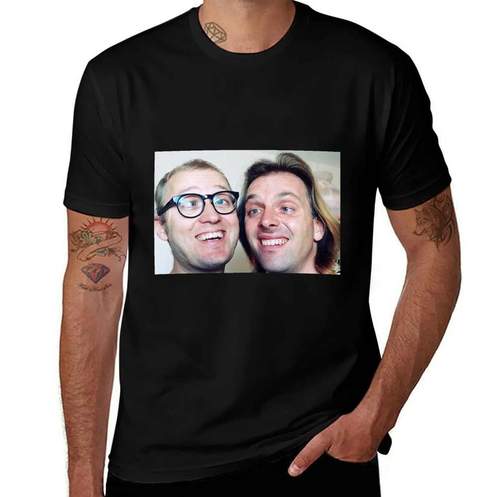 Ade Edmondson and Rik Mayall T-Shirt Breathable Lightweight Summer Top T-Shirt