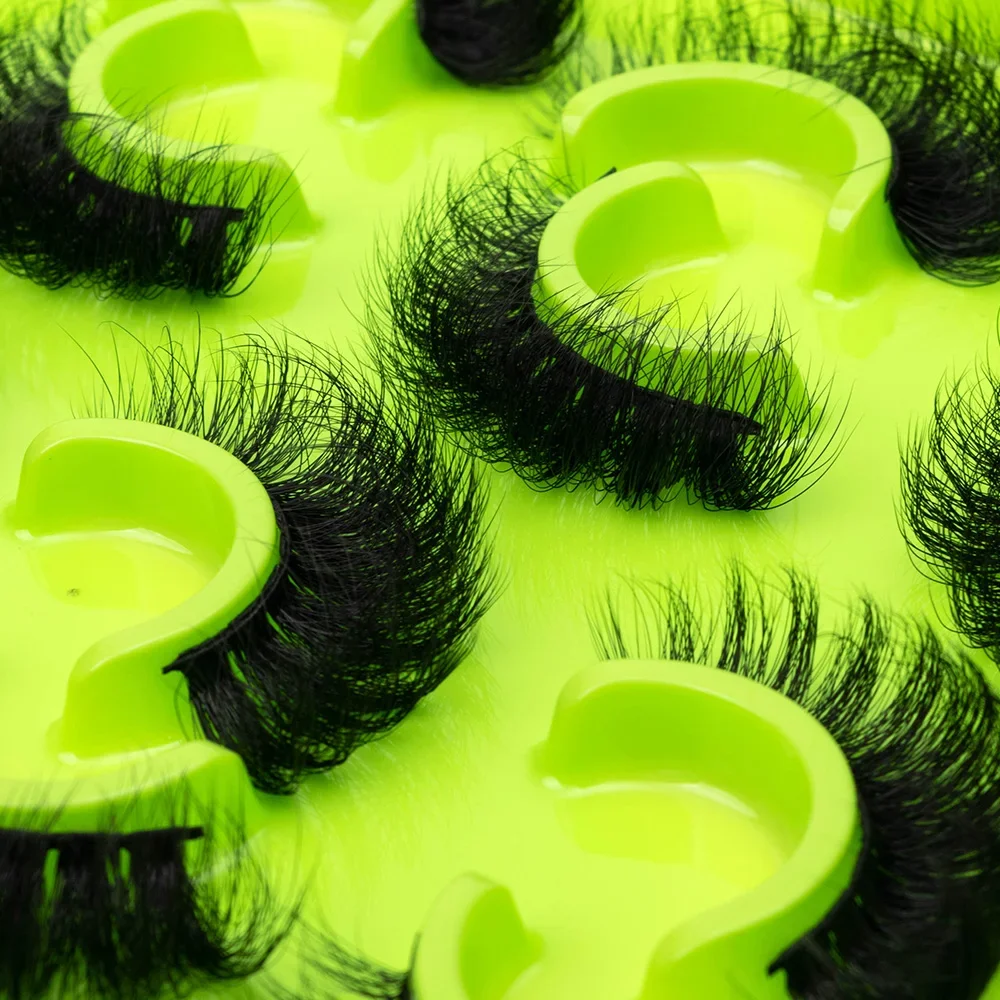 NEUE 6 Paar 8D-Nerzwimpern, 100 % tierversuchsfreie Wimpern, wiederverwendbare Wimpern, natürliche Wispy-Falsche Wimpern, Make-up-Streifen, flauschige Katzenwimpern