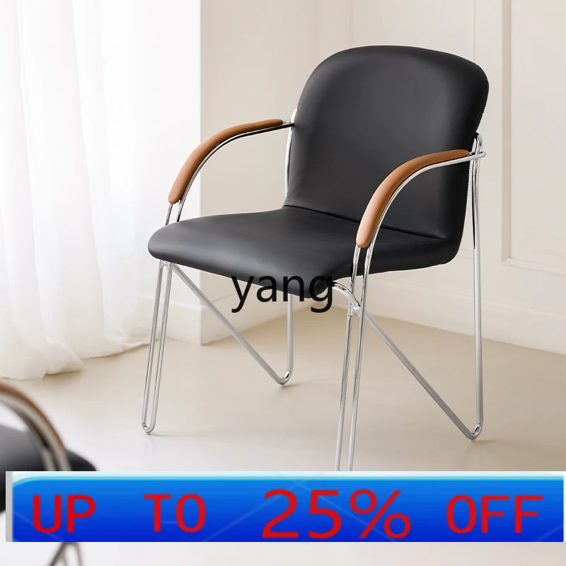 

Lhh simple light luxury office chair retro casual back chair soft bag seat cushion computer chair