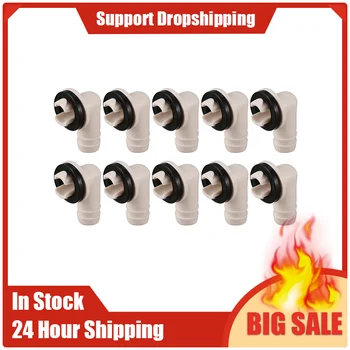 AD-10X 에어컨 Ac 드레인 호스 커넥터 엘보 피팅, 미니 스플릿 유닛 및 윈도우 Ac 유닛용, 3/5 인치 (15Mm) 