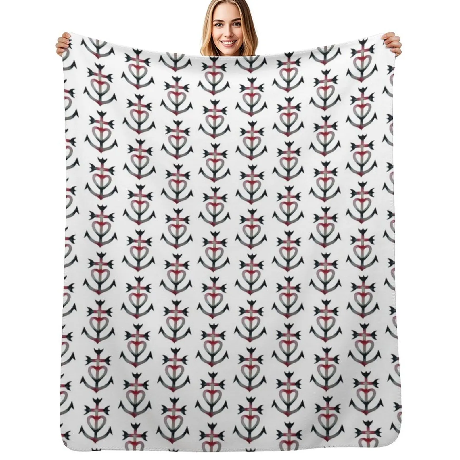 

Camargue cross means: faith, hope and charity. Throw Blanket Extra Large Throw Loose Picnic bed plaid Blankets