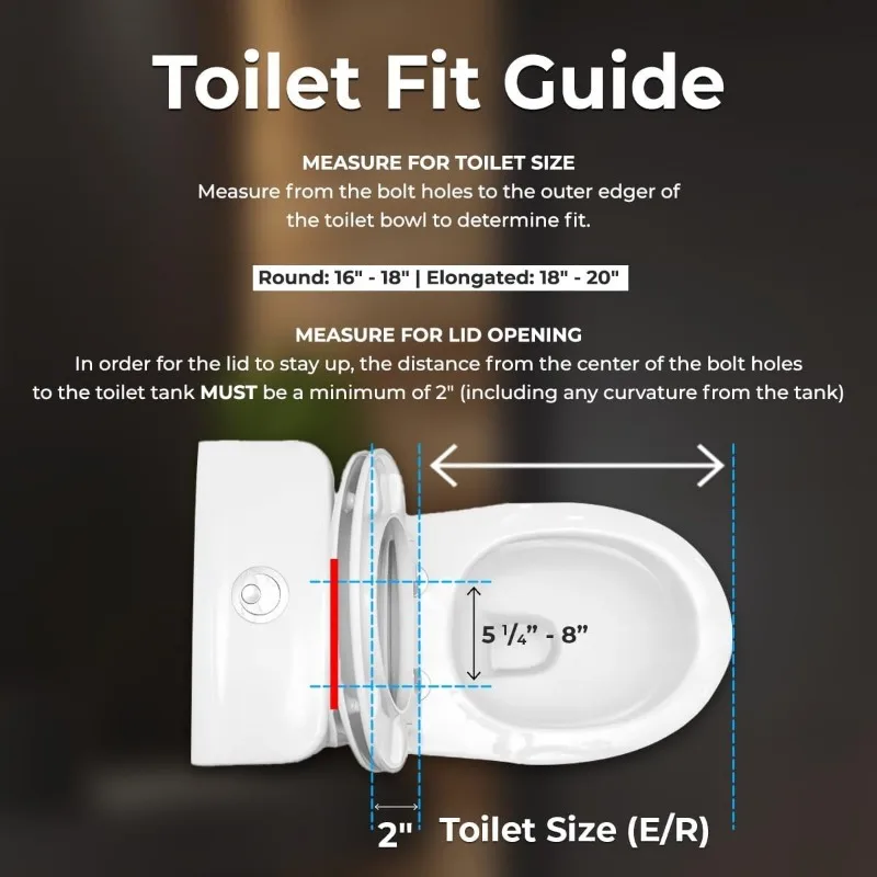 Genie bidet [länglicher] Bidet aufsatz für Toiletten sitz, selbst reinigende Doppel düsen, hintere und weibliche Reinigung, Hybrid-T inklusive