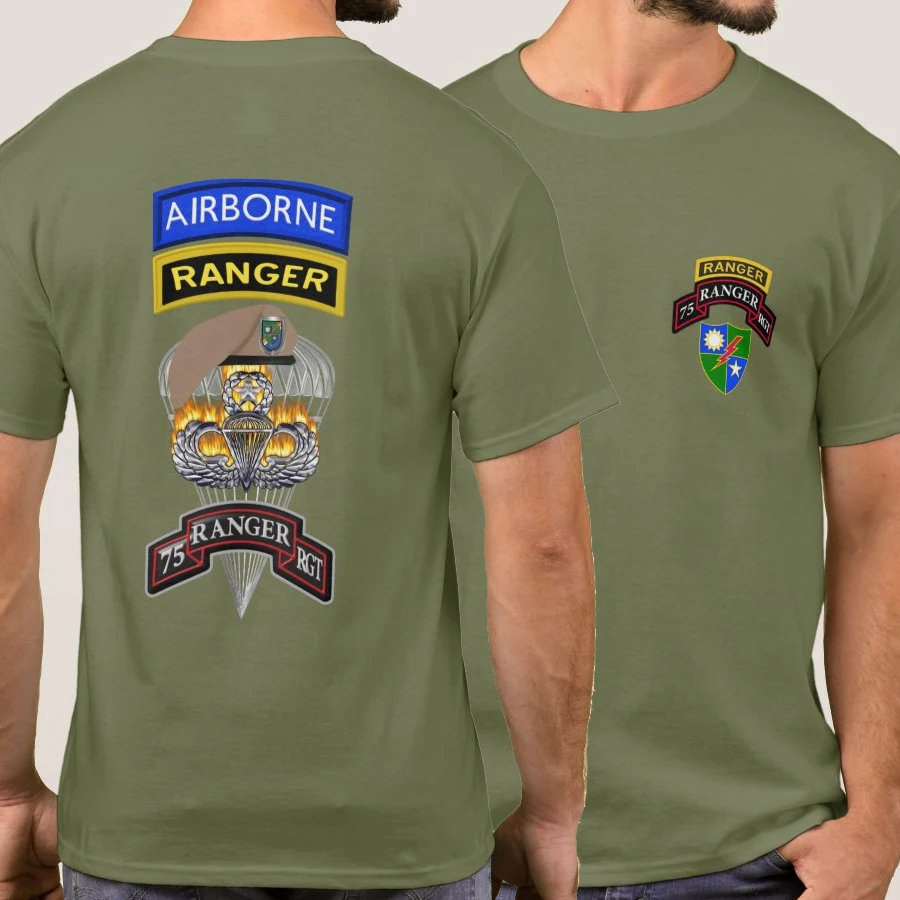 US Army Special Operations Forces 75th Ranger Regiment Airborne Rangers T Shirt. New 100% Cotton Short Sleeve O-Neck T-shirt