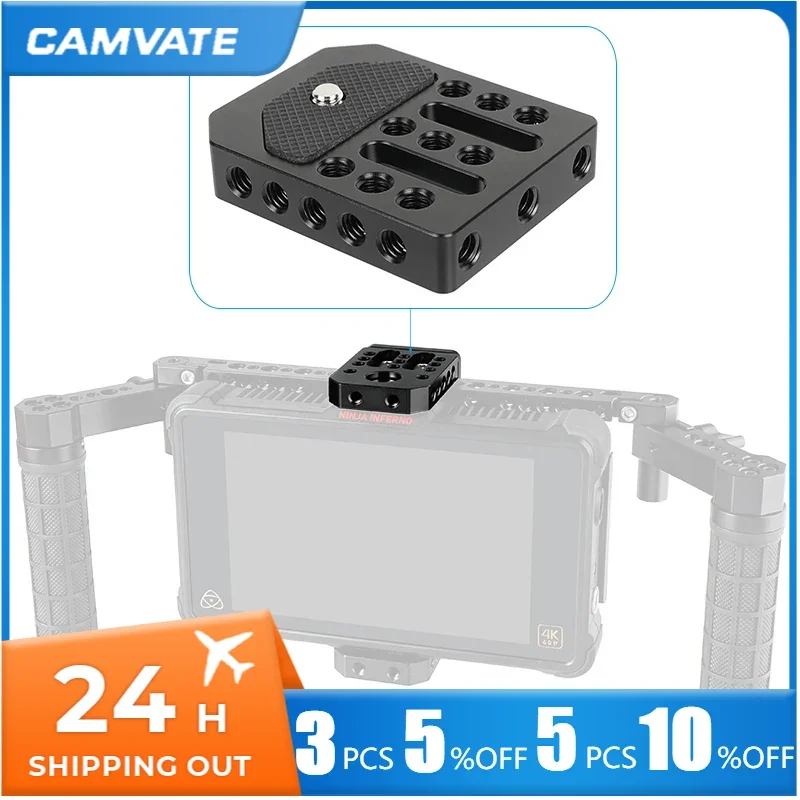 CAMVATE Camera Cheese Plate Top/Bottom Mounting Plate With 1/4\