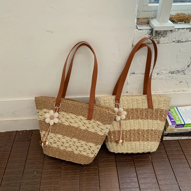 large-capacity-straw-woven-shoulder-bag-holiday-basket-style-casual-hollow-out-design-summer-2026-new-women's-handbag