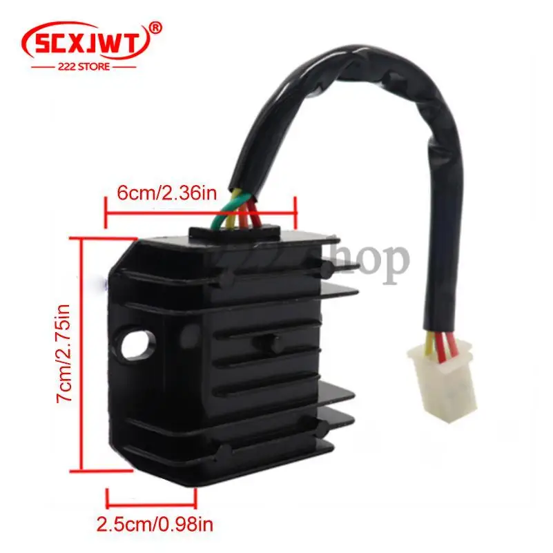 High quality For 150-250CC Motorcycle Gy6 50 150cc Scooter Moped Aluminium 12V 4 /5Wires Rectifier HOT SALE 4 pin 5pin