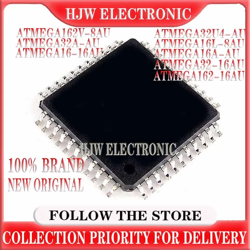 1Pcs ATMEGA16-16AU ATMEGA16A-AU ATMEGA16L-8AU ATMEGA32-16AU ATMEGA32A-AU ATMEGA32U4-AU ATMEGA162-16AU ATMEGA162V-8AU IC QFP-44