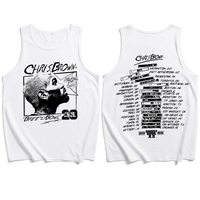 Chris Brown Vest Breezy Bowl XX Tour 2025 Unisex Fashion Crew Neck Tank Tops