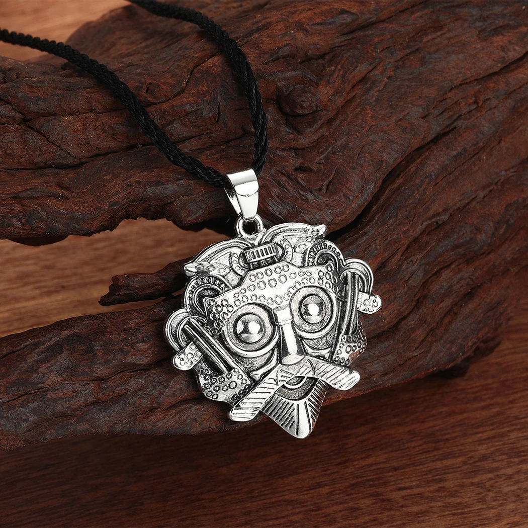 

Cxwind Stainless Steel Loki's Mask Viking Pendant Amulet Sterling Silver Necklace Scandinavian Viking Jewelry