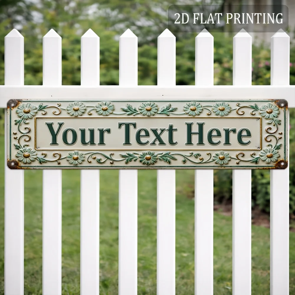 Outdoor Wall Decor, DIY Custom Text Sign, Vintage Metal Signs, Gate, Front Door, Fence, Porch, Yard, Rustic Aluminum Plaque