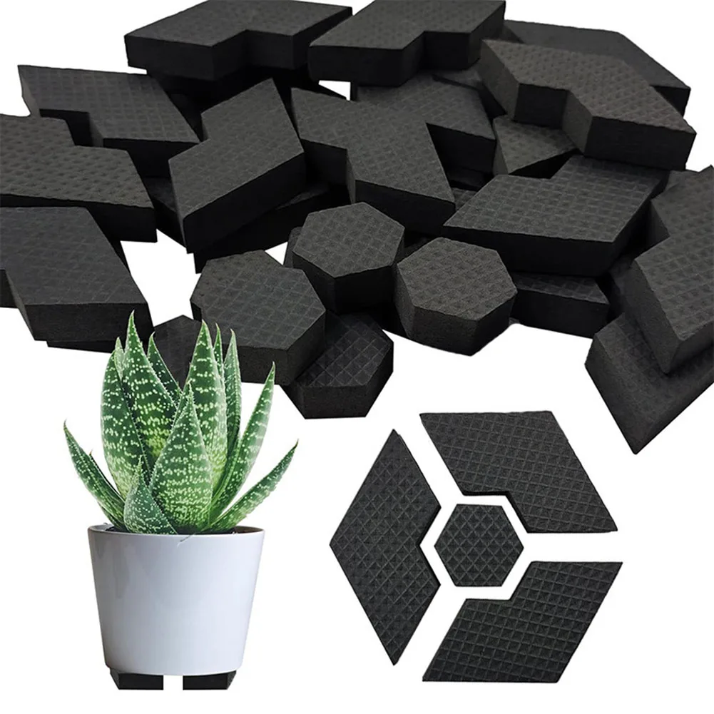 

40Pcs Composable Hexagon Pot Feet Risers for Multi Style Flower Pots Non Slip EVA Material for Enhanced Stability