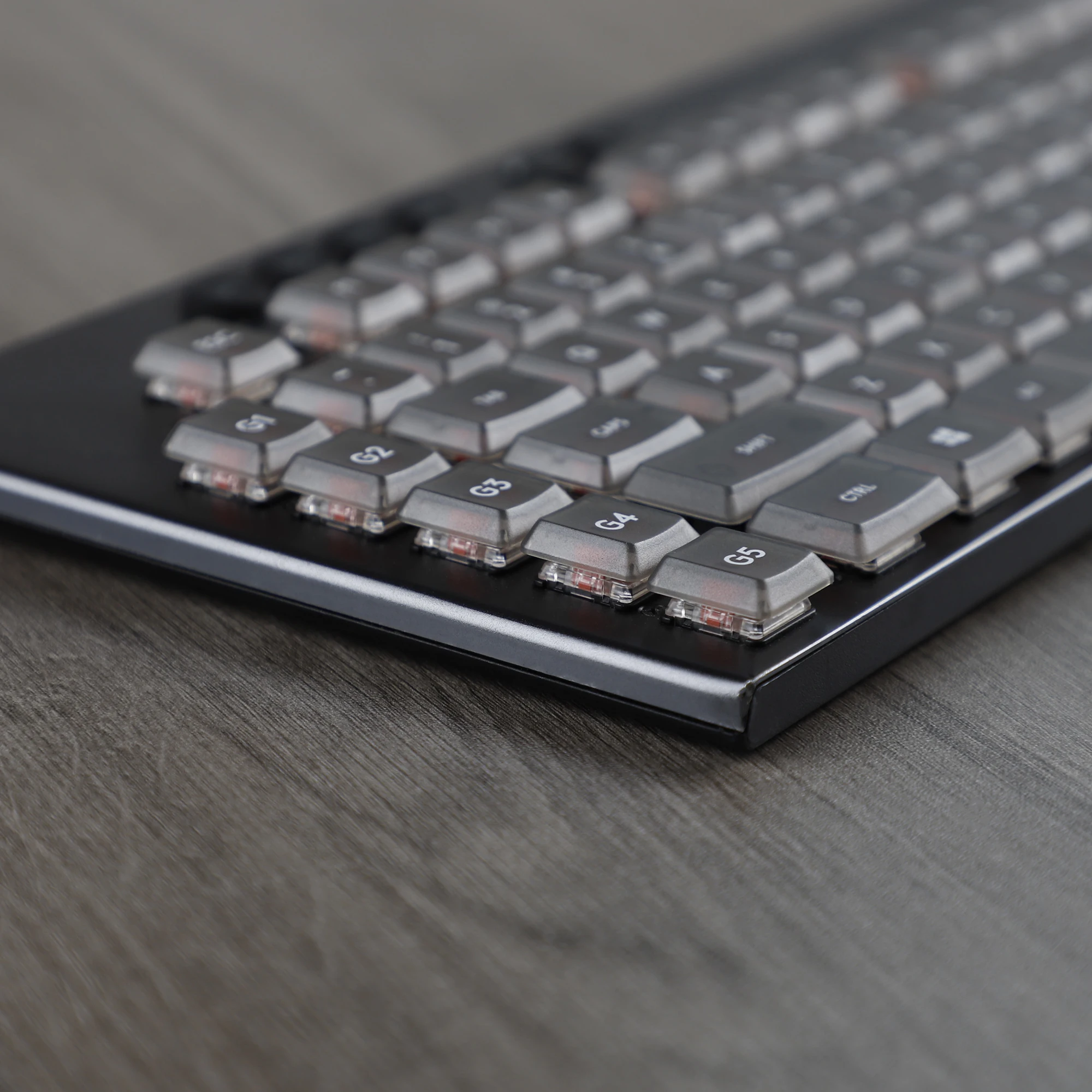 YMDK Black Transparent PC Material Backlit Keycap DIY Compatible for Logitech G813 G815 G913 G915 G913 tkl G915 tkl Keyboard