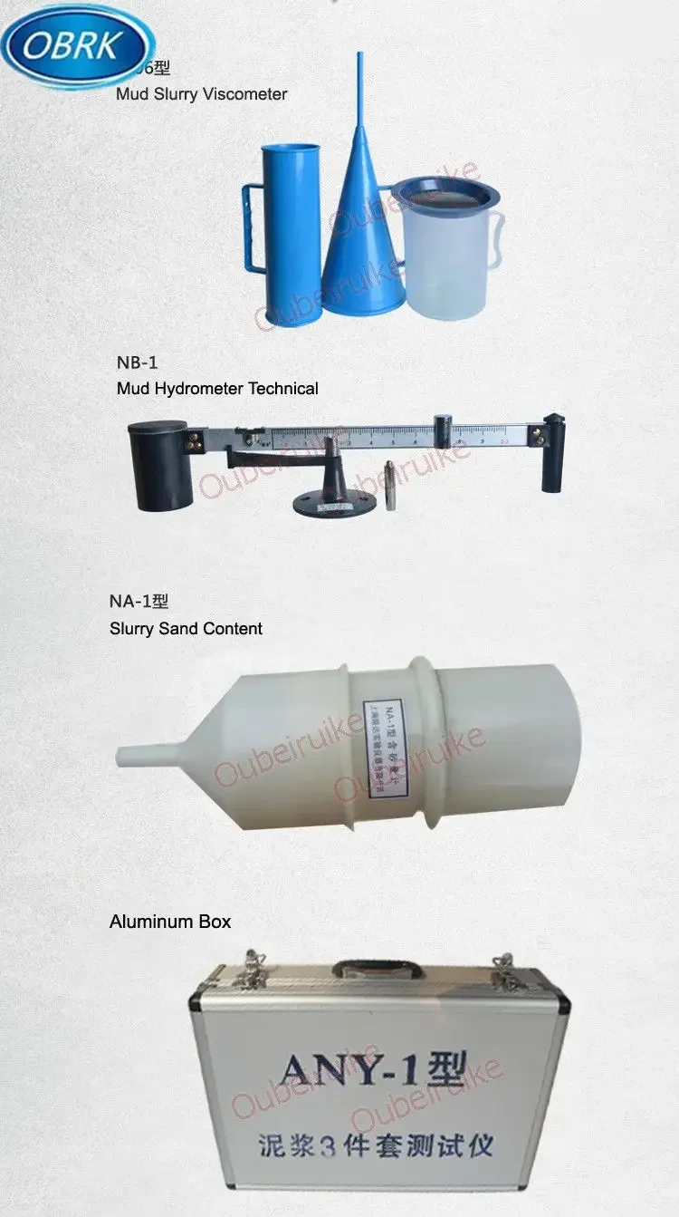 Nick 2026Portable Slurry Test Box (3-piece) Bentonite Mud three-piece tester set gravity meter viscometer reinforced aluminum bo