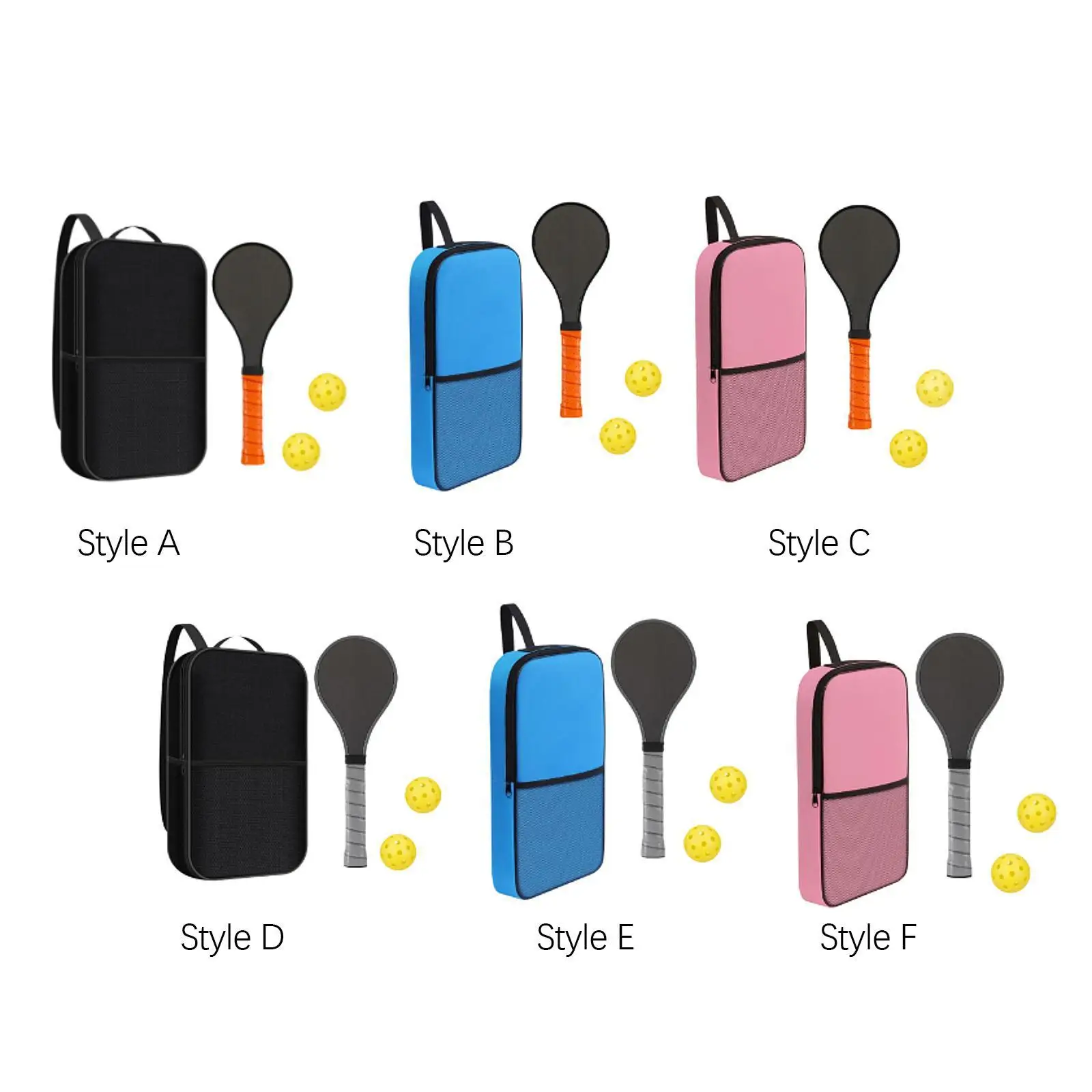 

Тренировочное весло Sweet Spot с двумя пиклболами и сумкой для переноски с удобной нескользящей ручкой Портативная ракетка для пиклбола премиум-класса