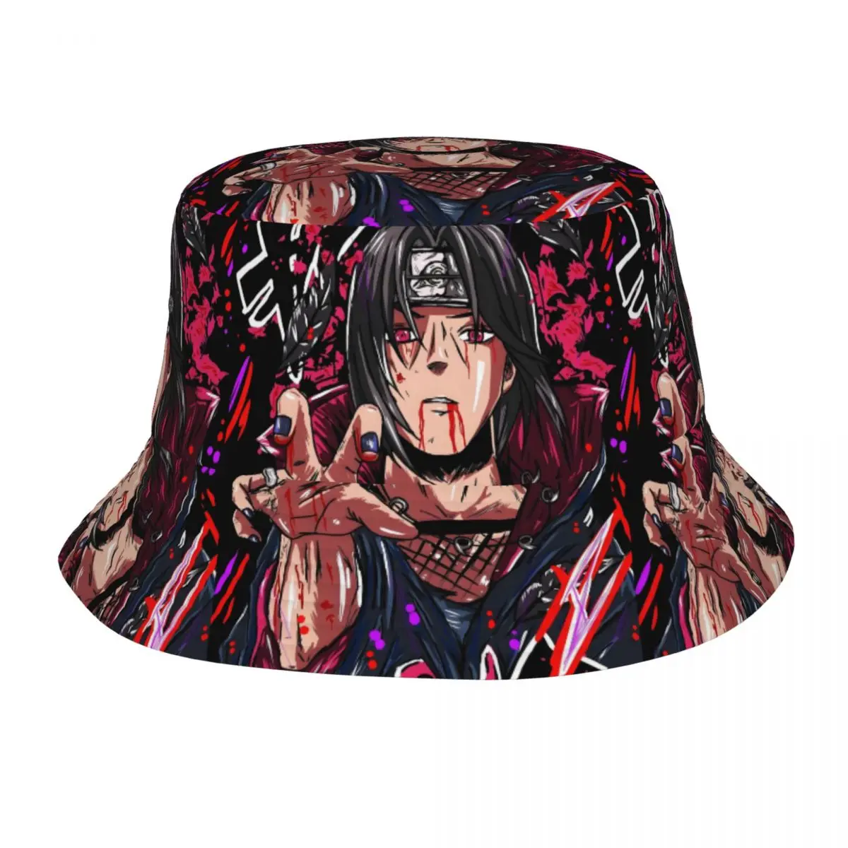 

Custom Unisex U-Uchihaes I-Itachies Cartoon Bucket Hat Summer Beach Sun Manga Hat