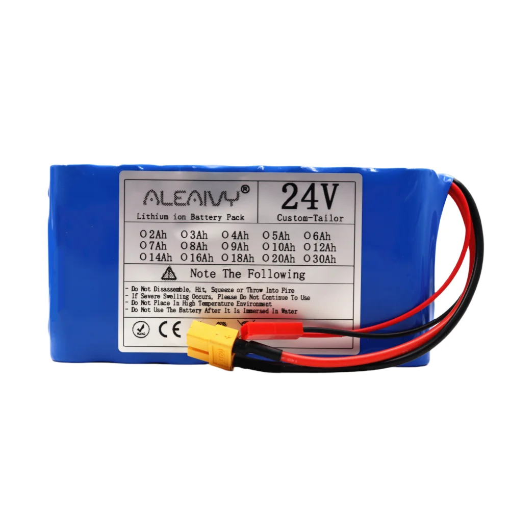 New 7S1P 24V 8000mAh18650 Lithium-ion Battery Pack Suitable for Scooters, Toys, and Bicycles with Built-in BMS and Charger