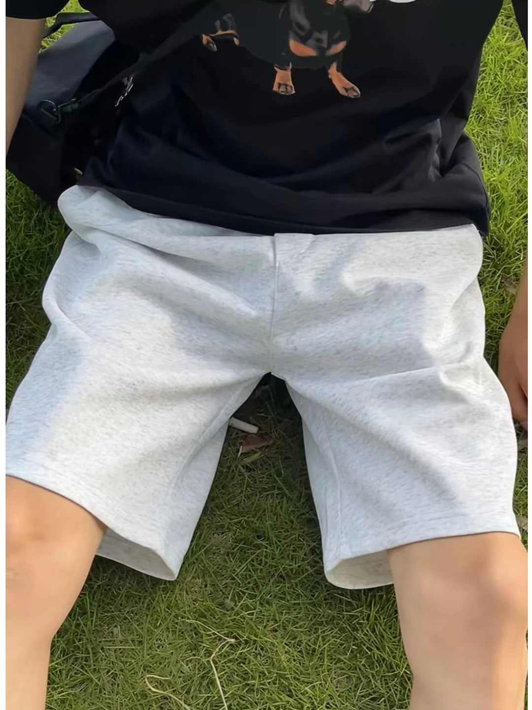 

Light ey Sports orts for Men Summer Outdoor Running Five-Quarter Pants College Sle American f-Length orts