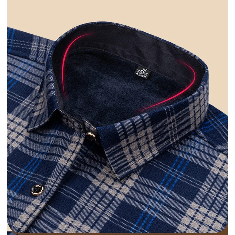 Mens Clothing Casual Shirt Male Winter Blouse Men's Streetwear Spring Autumn Streetdress Popular Thick Hombre Fashion Shirt