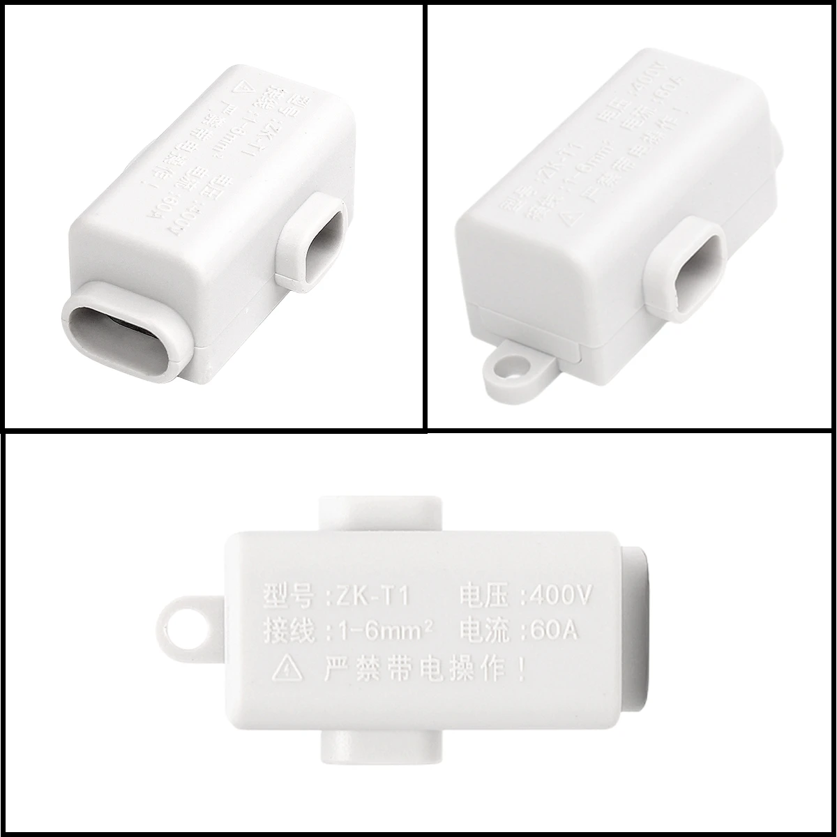 1PC T Line Clamp Terminal Branch Connection Wire Tee Joint Bolt Free High Power ZK-T1 Square Connector