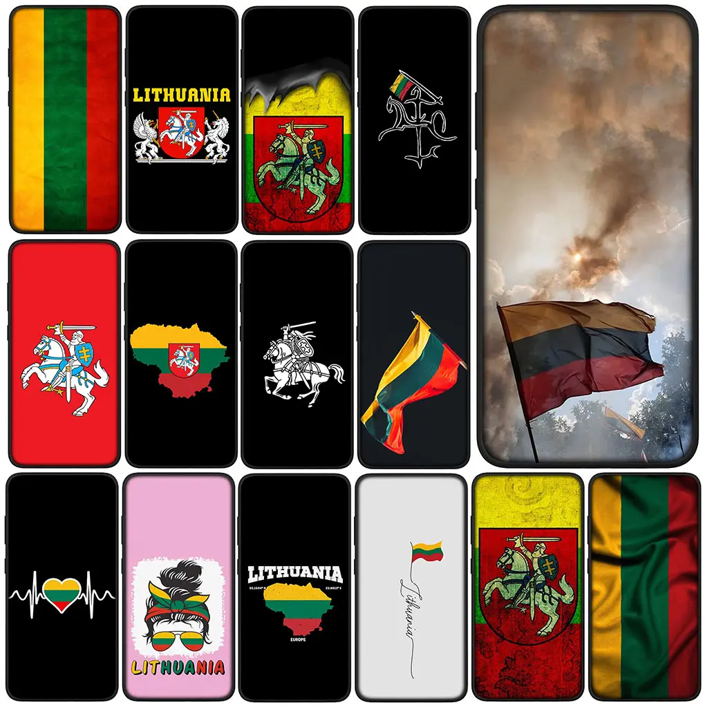 Lithuania Flag Phone Cover Casing for Samsung Galaxy S24 S23 Fe Ultra Plus A55 A35 A24 A25 A15 A05 A06 A16 Soft TPU Case