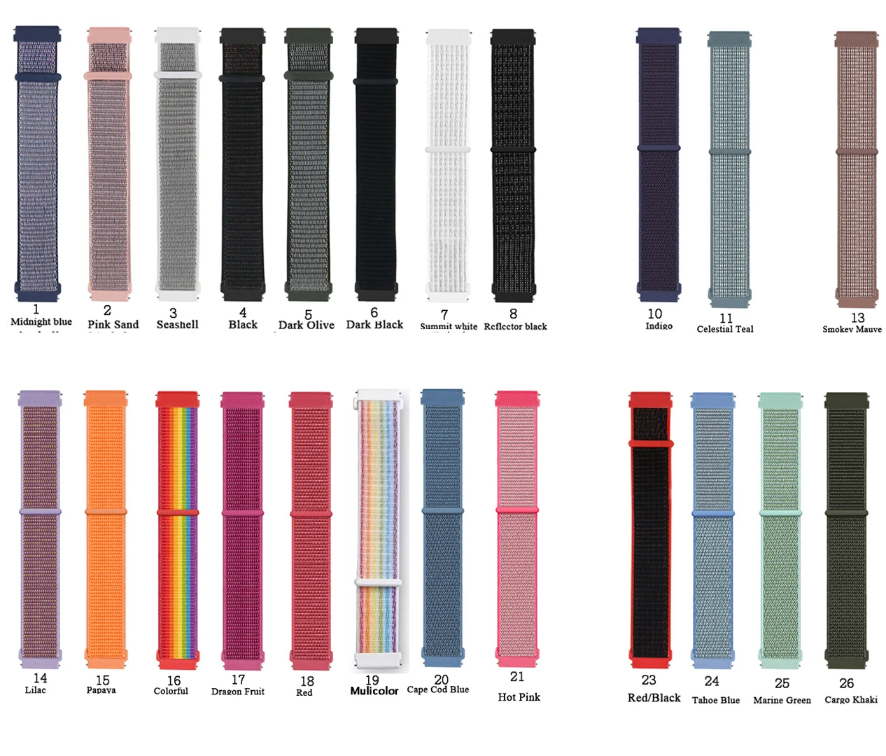 حزام حلقة من النايلون لساعة Amazfit Watch Active 2 الذكية، سوار بديل رياضي لساعة Huami Active2