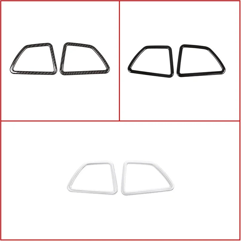 For 2008-2013 BMW X5 X6 E70 E71 ABS Carbon Fiber Car Dashboard Side Air Outlet Decorative Frame Sticker Car Interior Accessories 3