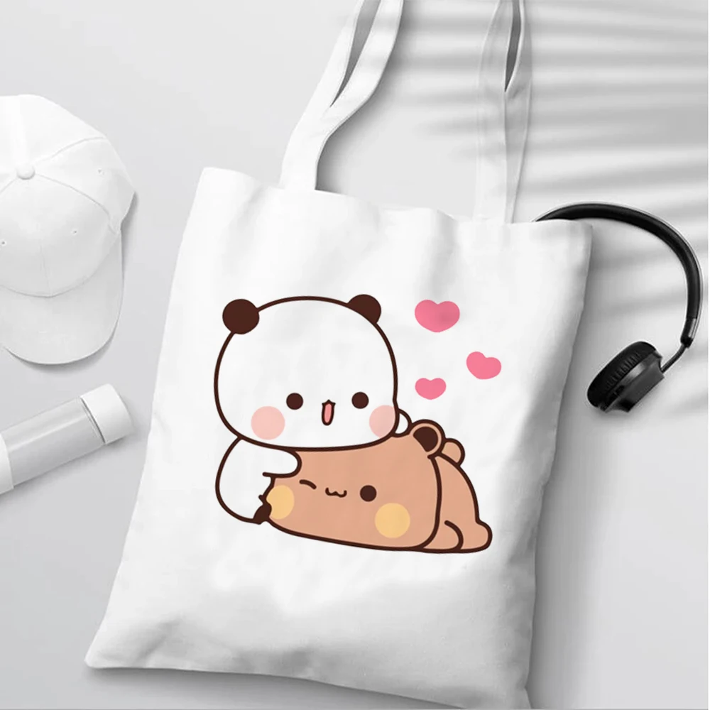 Bubu Dudu Anime Tote Bag borsa per la spesa pieghevole Tote Bag borsa per la spesa riutilizzabile in tela di moda estetica femminile