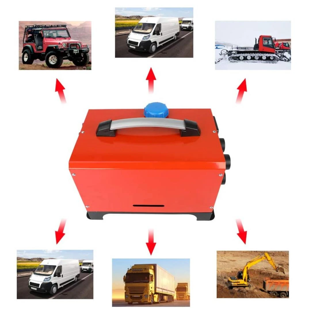 12V/24V Electric Air Heating 5KW Portable Car Diesel Heaters 12 Volt Mini Parking Heater for Truck/Camping/Van/Caravan/RV/Room view 3