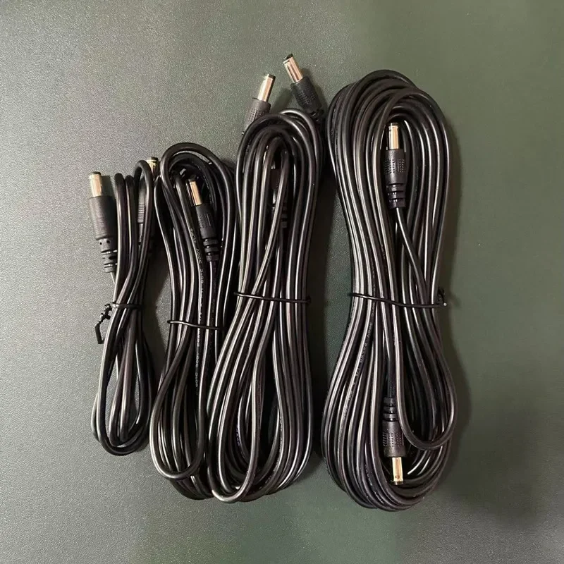 2本のオス-オスdc延長ケーブル-21x55mm-12v電源延長コード-5m-cctvカメラ、dvr、スタンドアロンledストリップ、ポンプ用