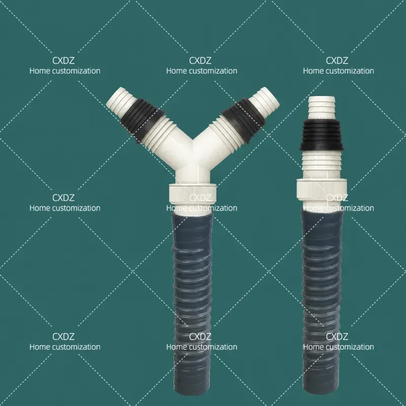 Washing Machine Sewer Diverter 3 Way Drain Pipe Connector Floor Drain Adapter