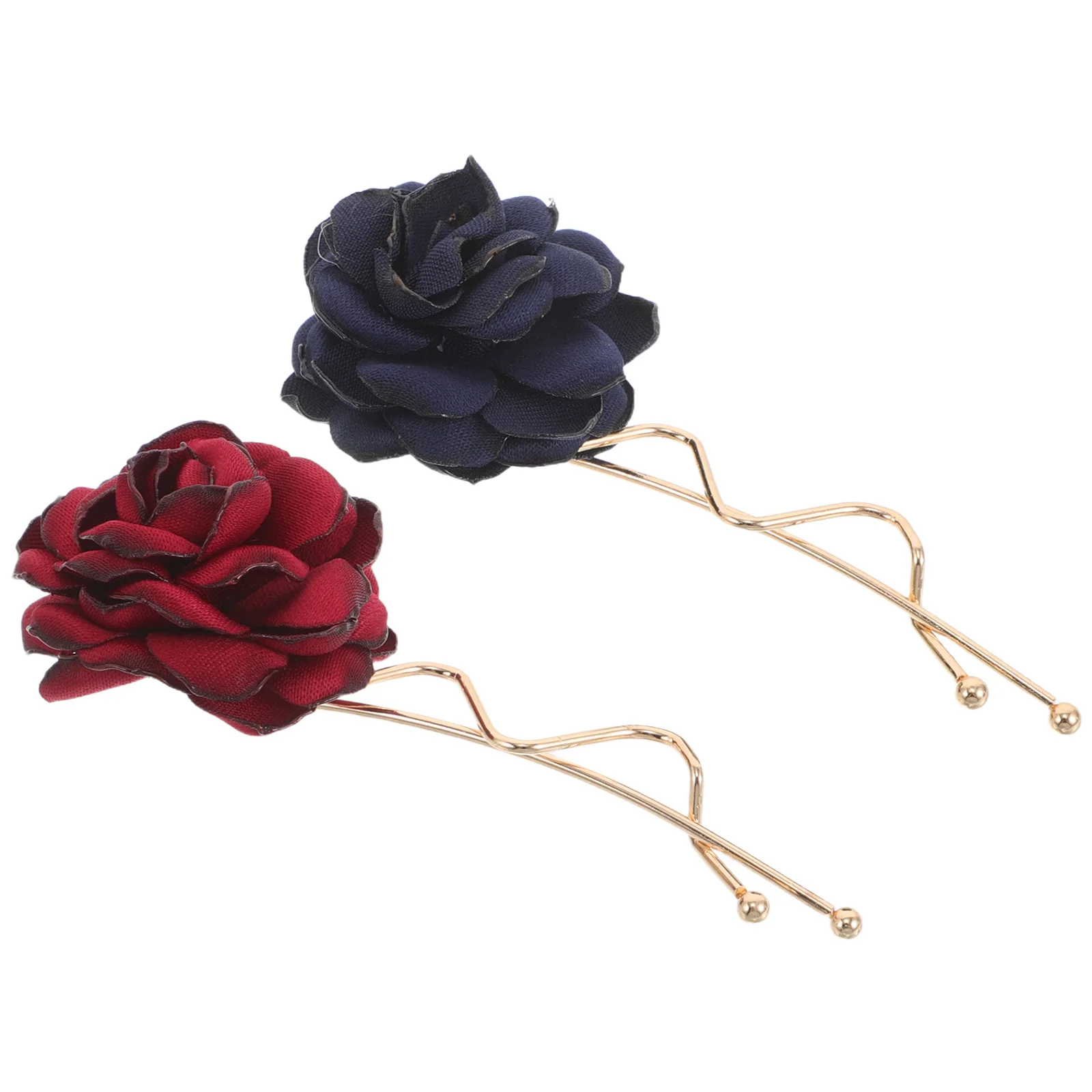 

2Pcs Hair Clips Elegant Floral Hair Clips Lightweight Barrette for Wedding Party Casual Wear Flower Hairclip