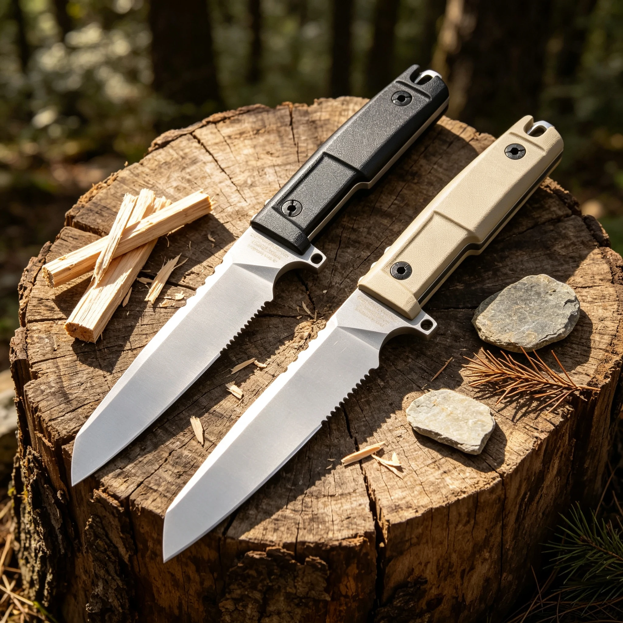 Task C Compact Straight Knife N690 Steel Multi-Functional Outdoor Backpack Knife with Protective K Sheath