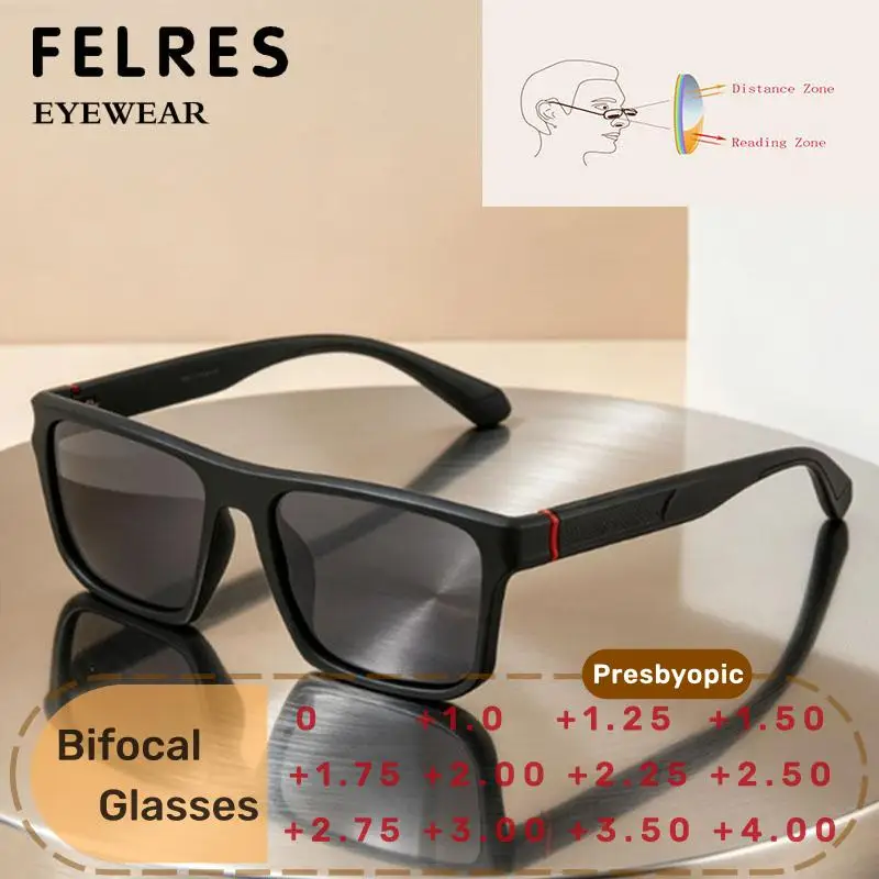 Men Men Women Square Bifocal Far Near Dual Vision Reading Glasses Trendy Driving Fishing Shade Presbyopia Eyewear Customize Lens - Aliexpress Deal
