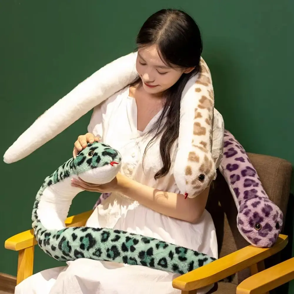 

Creative Simulated Snake Plush Toys Chinese Animal Year of The Snake Plush Toys Cute Soft Snake Year Mascot Doll Xmas Gifts