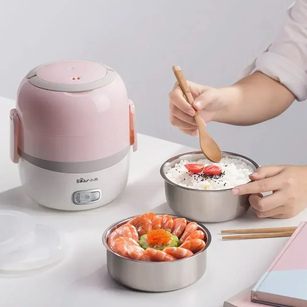 electric heating lunch box thermal insulation heating self-heating steaming meal cooking lunch box office worker artifact