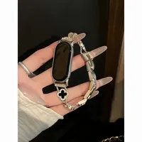 Popular Luxury four leaf clover metal For Xiaomi Band 9/8/NFC Xiaomi 8 9 10 strap