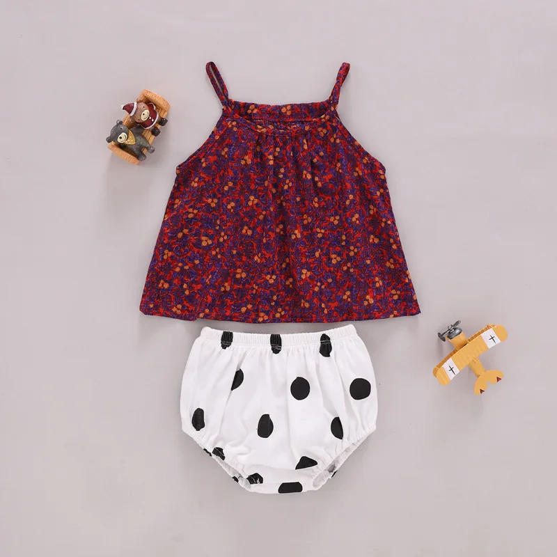 Baby's Sets Girls Suspender Dress Summer New Style Suit Children's Korean Style Fashion Princess Dress Shorts Summer Dress