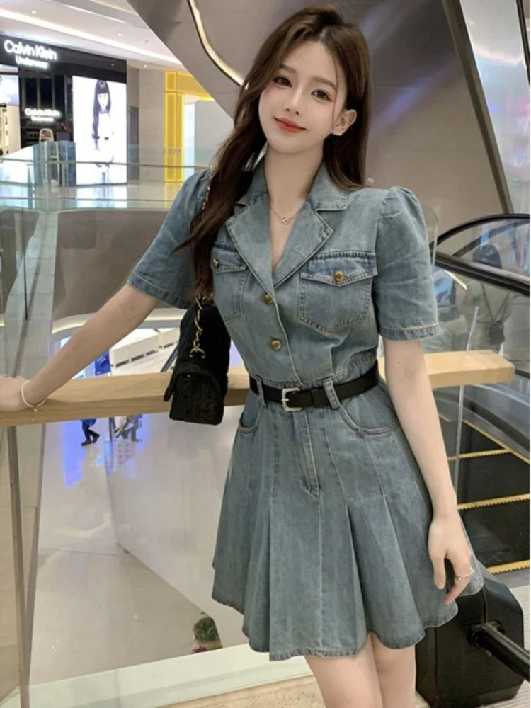 فساتين نسائية صيفية جديدة Coquette Bodycon شاطئ مثير مشد ضيق من قماش الدنيم فساتين نسائية على الموضة