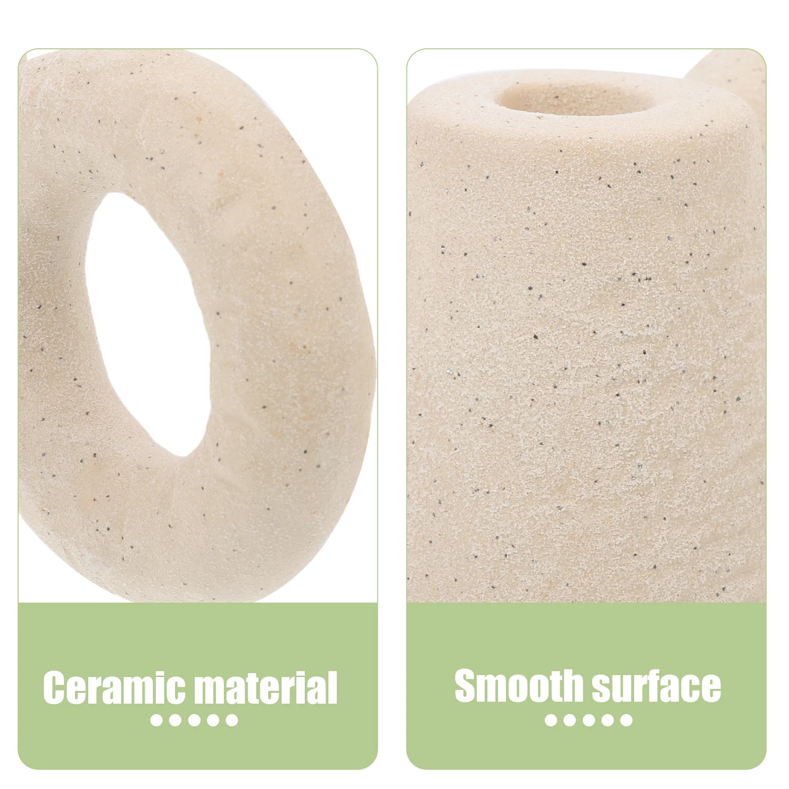 

Ceramic Holder Set Nordic Design Curved Handle Stable Base Decorative Stand for Living Room Table Centerpiece